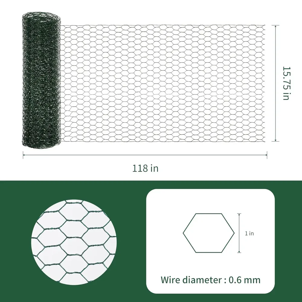 Rouleau de grillage robuste pour élevage de volailles et jardin