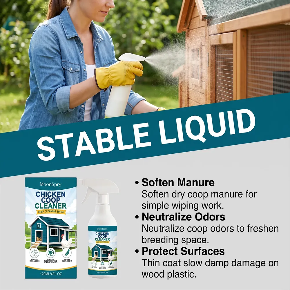 Spray nettoyant et désodorisant pour poulailler volailles