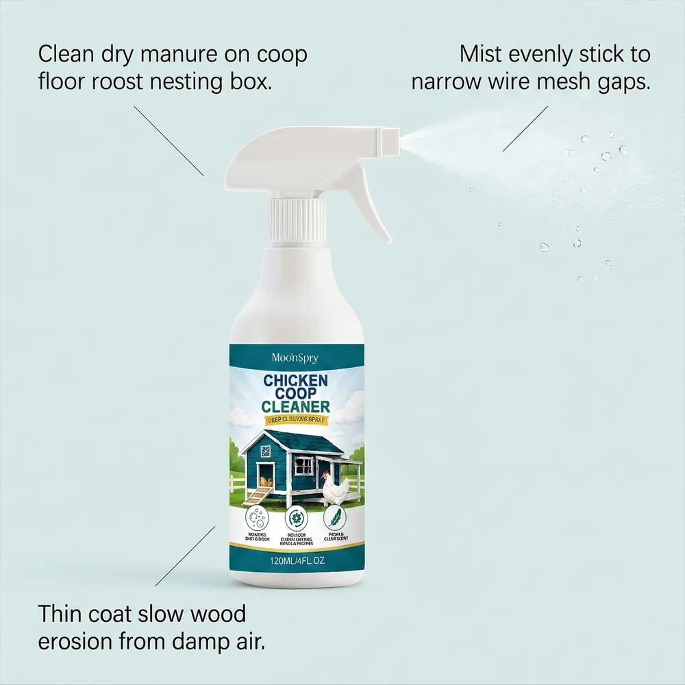 Spray nettoyant et désodorisant pour poulailler volailles