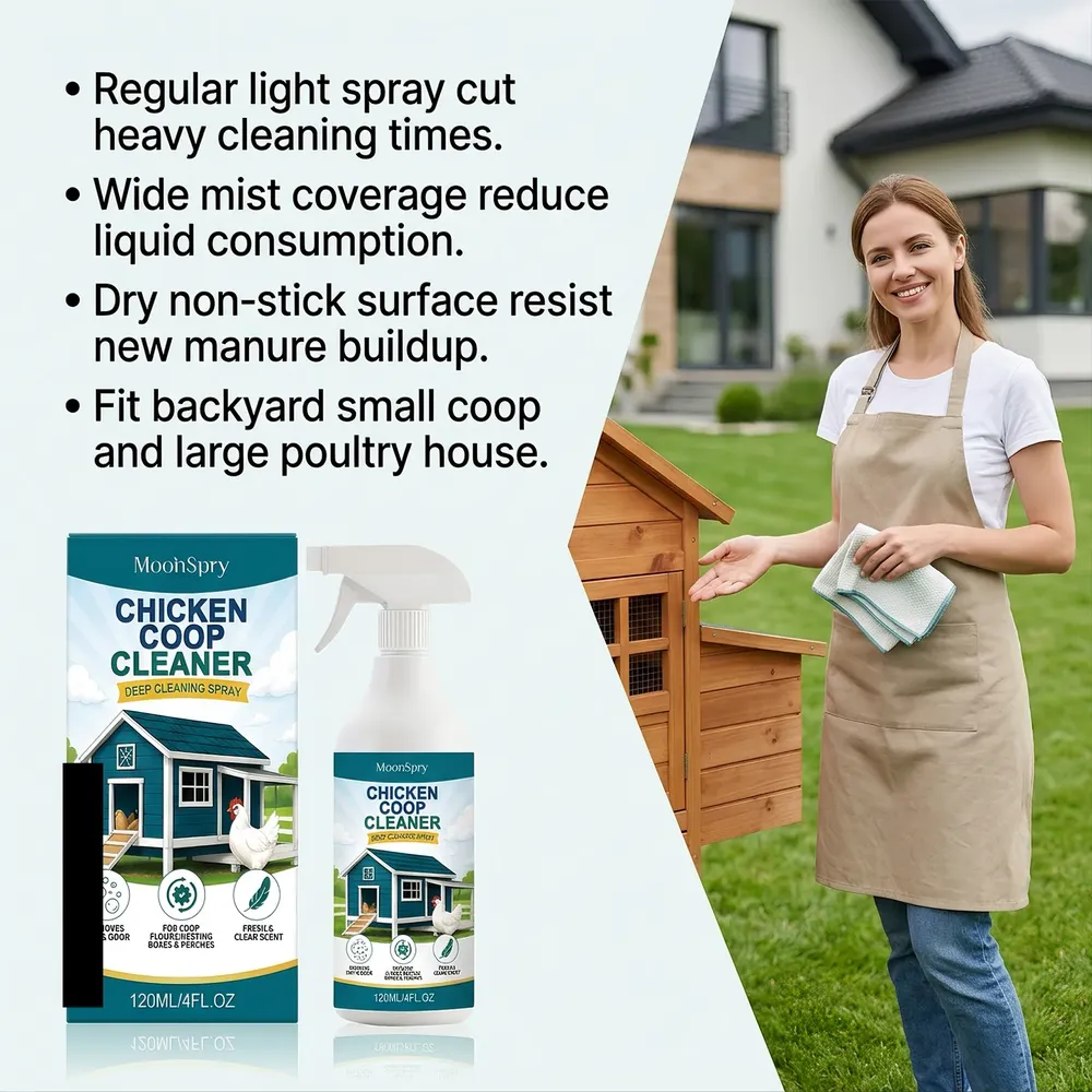Spray nettoyant poulailler adoucissant et désodorisant