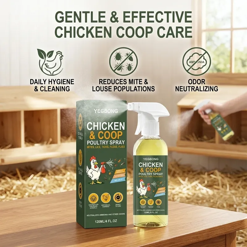 Spray nettoyant pour poulailler anti-acariens et odeurs