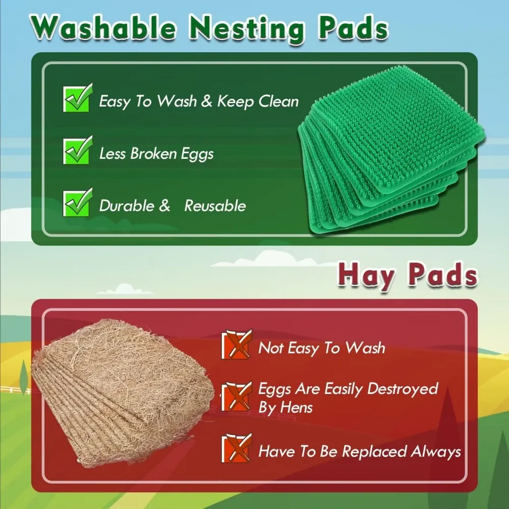 Tapis de couchage poules plastique lavables et découpables
