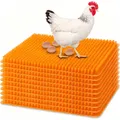 Tapis de couchage poules plastique lavables et découpables – Couleur orange