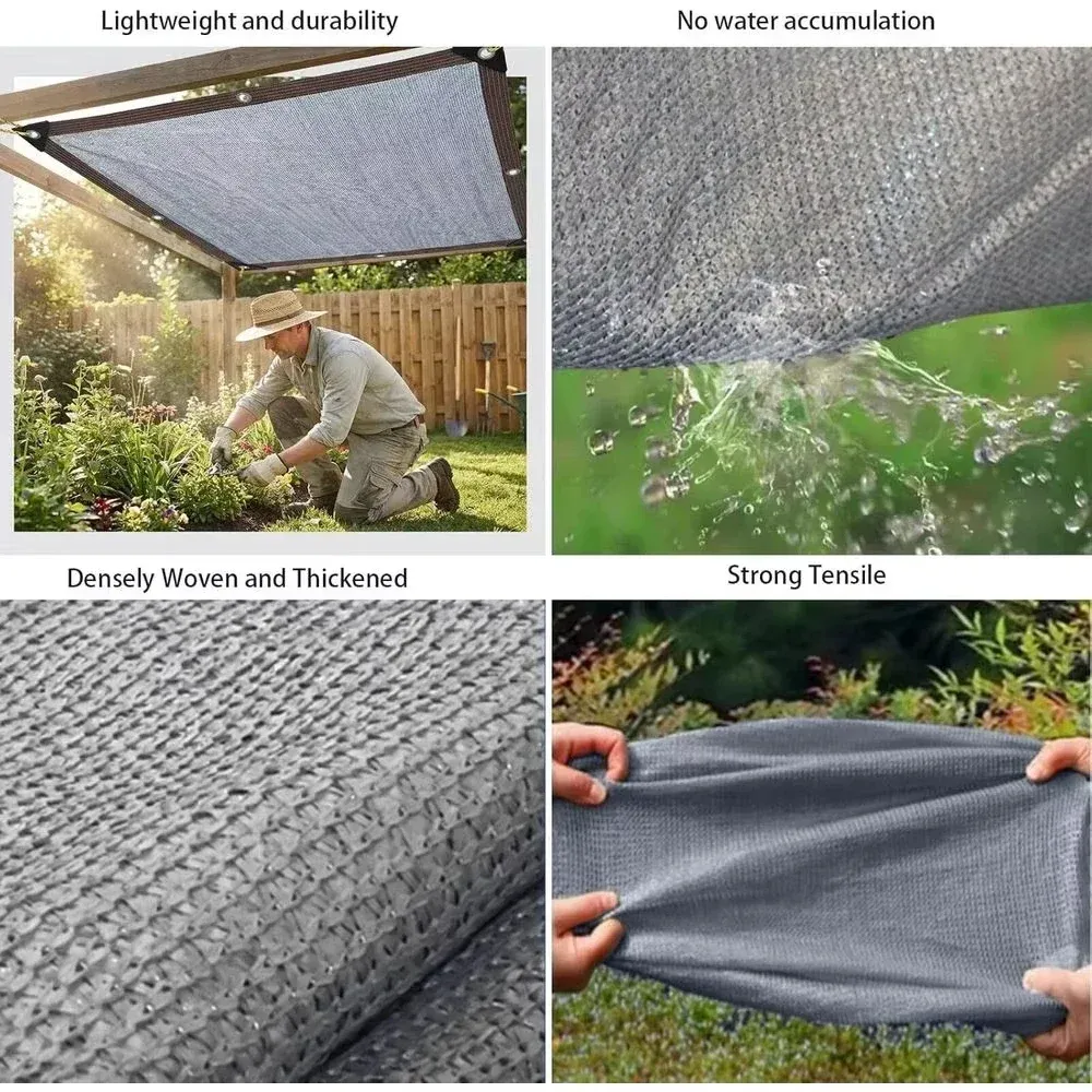 Toile d'ombrage 90% 2x2 à 4x4m maille robuste