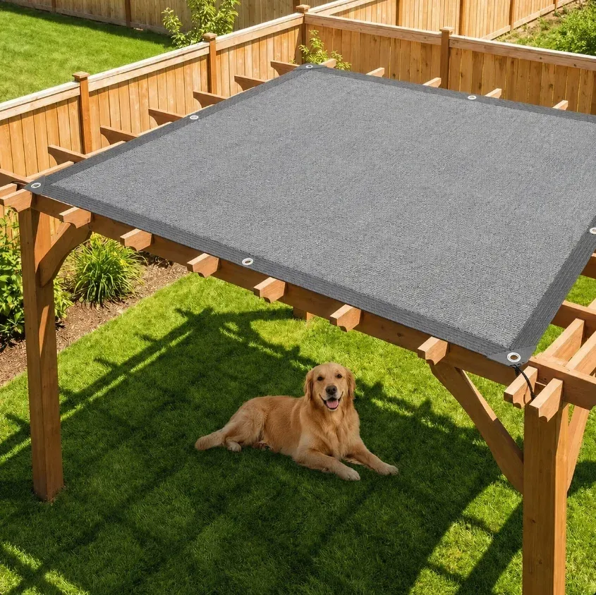 Toile d'ombrage 90% 2x2 à 4x4m maille robuste
