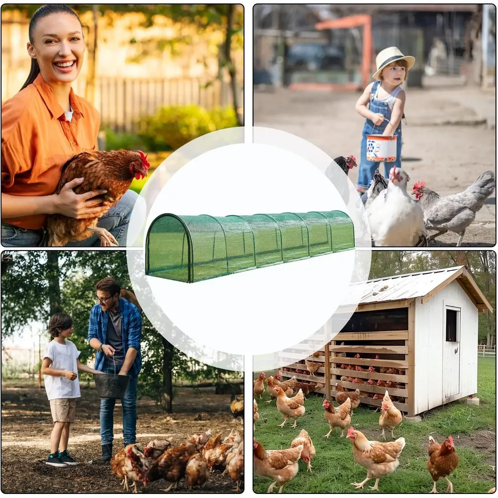 Tunnel pliable pour poules 79 à 236 pouces