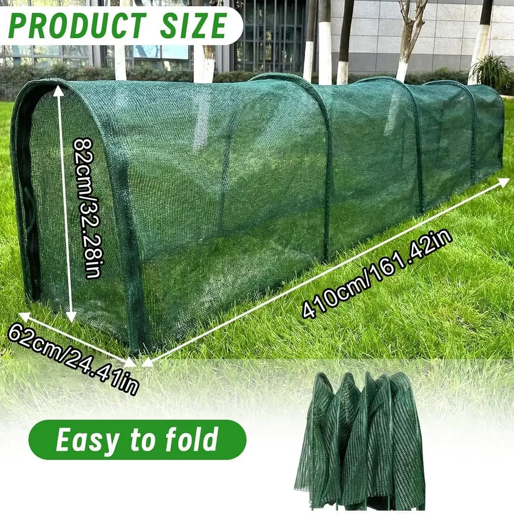Tunnel pliable pour poules 79 à 236 pouces