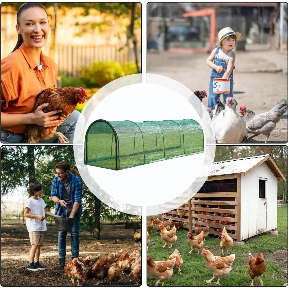 Tunnel pliable pour poules 79 à 236 pouces