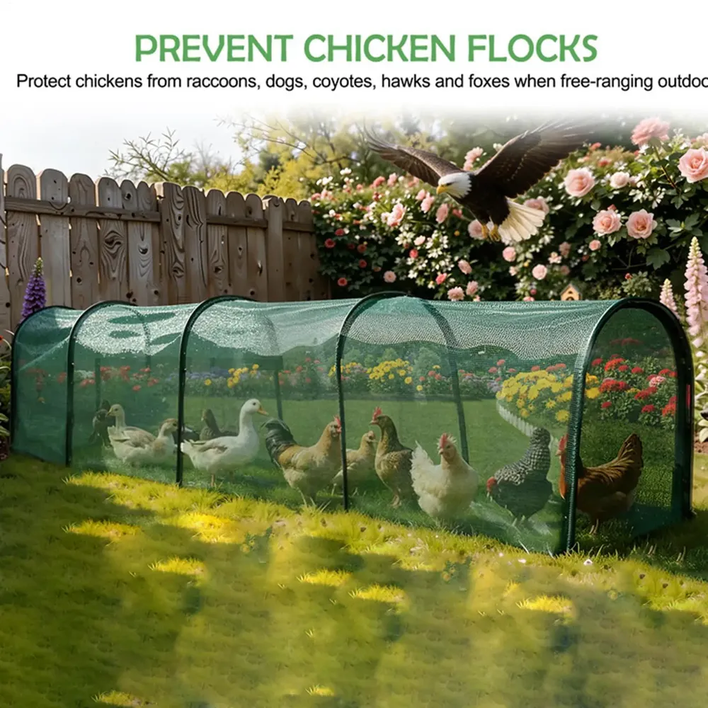 Tunnel portable pour poules 79 à 236 pouces