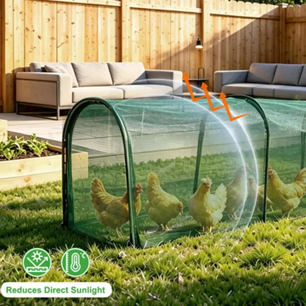 Tunnel poulailler portable pliable pour jardin